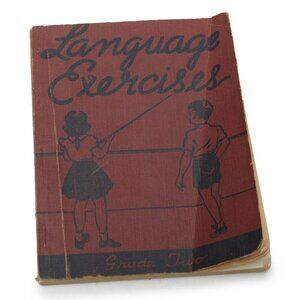Vintage 1943 School Language Exercises Book Grade Two School Aid Elgin Simcoe